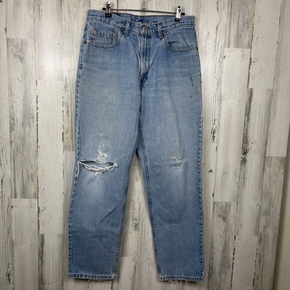 Levi's 550 denim jeans BUNDLE LOT 2 pairs 34 x 32 distressed grunge workwear - Picture 7 of 13